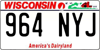 WI license plate 964NYJ