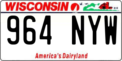 WI license plate 964NYW