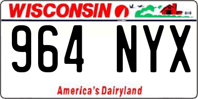 WI license plate 964NYX