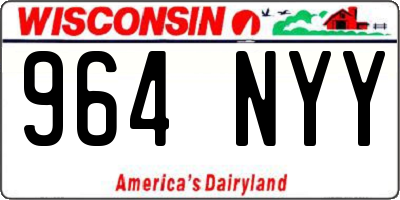 WI license plate 964NYY