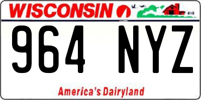 WI license plate 964NYZ