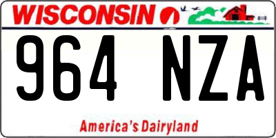 WI license plate 964NZA