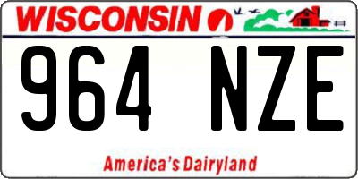 WI license plate 964NZE