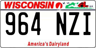 WI license plate 964NZI