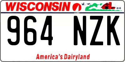 WI license plate 964NZK