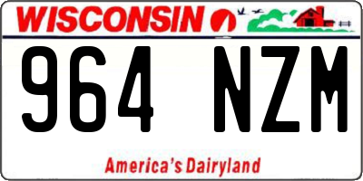 WI license plate 964NZM