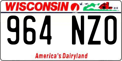 WI license plate 964NZO