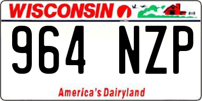 WI license plate 964NZP