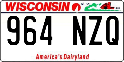 WI license plate 964NZQ