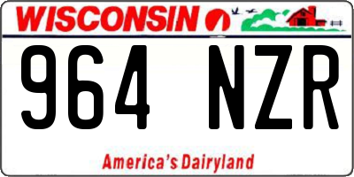 WI license plate 964NZR