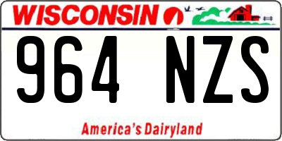 WI license plate 964NZS