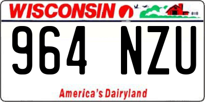 WI license plate 964NZU