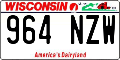 WI license plate 964NZW