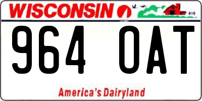 WI license plate 964OAT