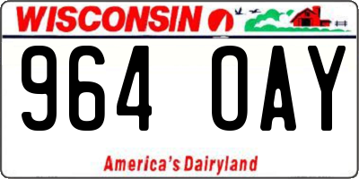 WI license plate 964OAY