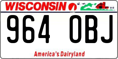 WI license plate 964OBJ