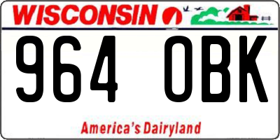 WI license plate 964OBK