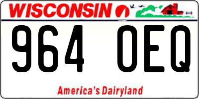 WI license plate 964OEQ