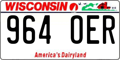 WI license plate 964OER