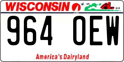 WI license plate 964OEW