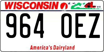WI license plate 964OEZ