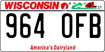 WI license plate 964OFB