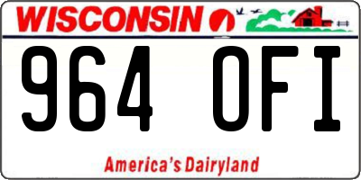 WI license plate 964OFI