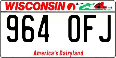 WI license plate 964OFJ