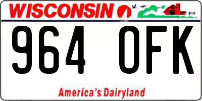 WI license plate 964OFK