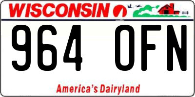 WI license plate 964OFN