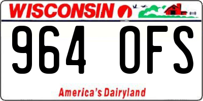 WI license plate 964OFS