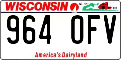 WI license plate 964OFV