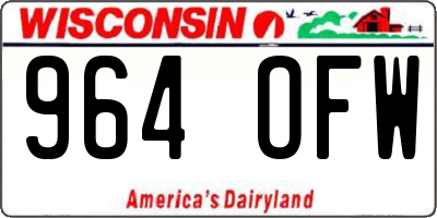 WI license plate 964OFW