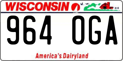 WI license plate 964OGA