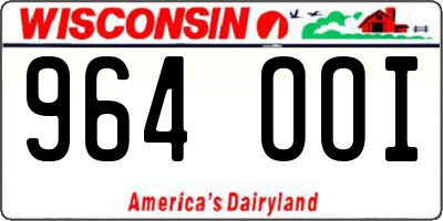 WI license plate 964OOI