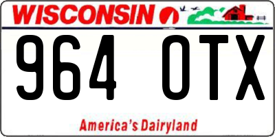 WI license plate 964OTX