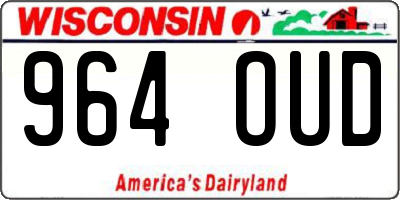 WI license plate 964OUD