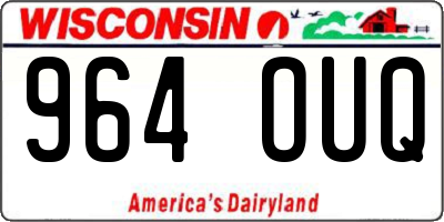 WI license plate 964OUQ