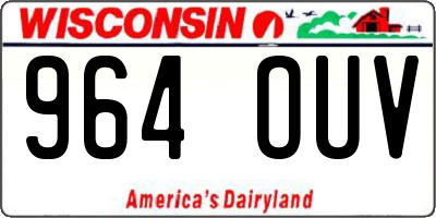 WI license plate 964OUV