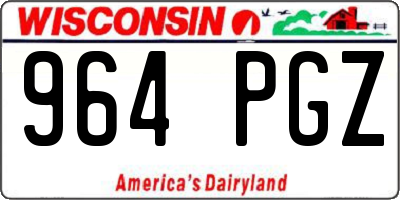 WI license plate 964PGZ