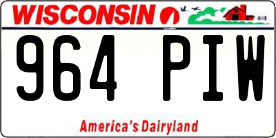 WI license plate 964PIW