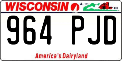 WI license plate 964PJD