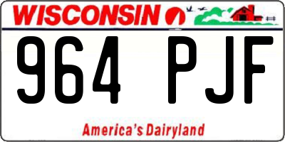 WI license plate 964PJF
