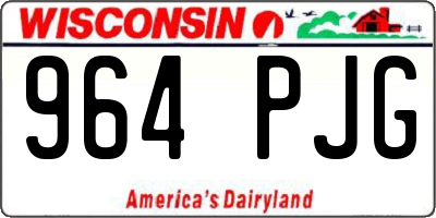 WI license plate 964PJG