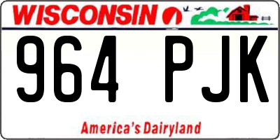 WI license plate 964PJK