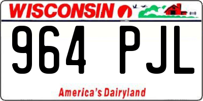 WI license plate 964PJL