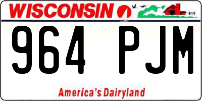 WI license plate 964PJM