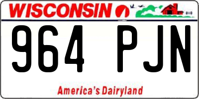 WI license plate 964PJN