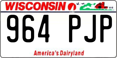 WI license plate 964PJP
