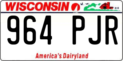 WI license plate 964PJR